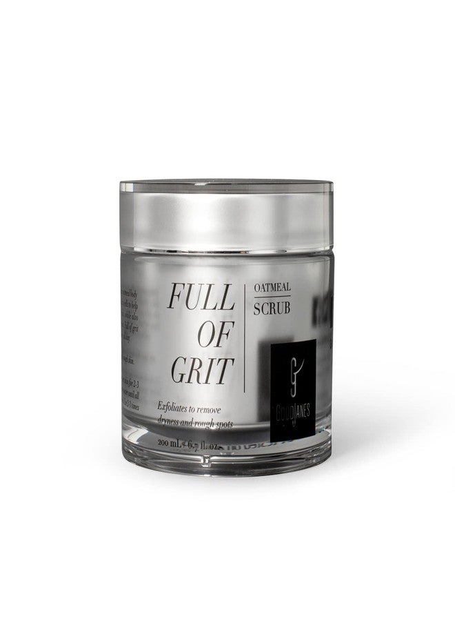 جودجاينز مقشر الجسم GoodJanes Full of Grit Oatmeal مع الشوفان والجوجوبا والتفاح وخلايا جذعية من ورد جبال الألب - مقشر نباتي لطيف ومرطب للجسم لبشرة ناعمة ومشرقة - Image 1